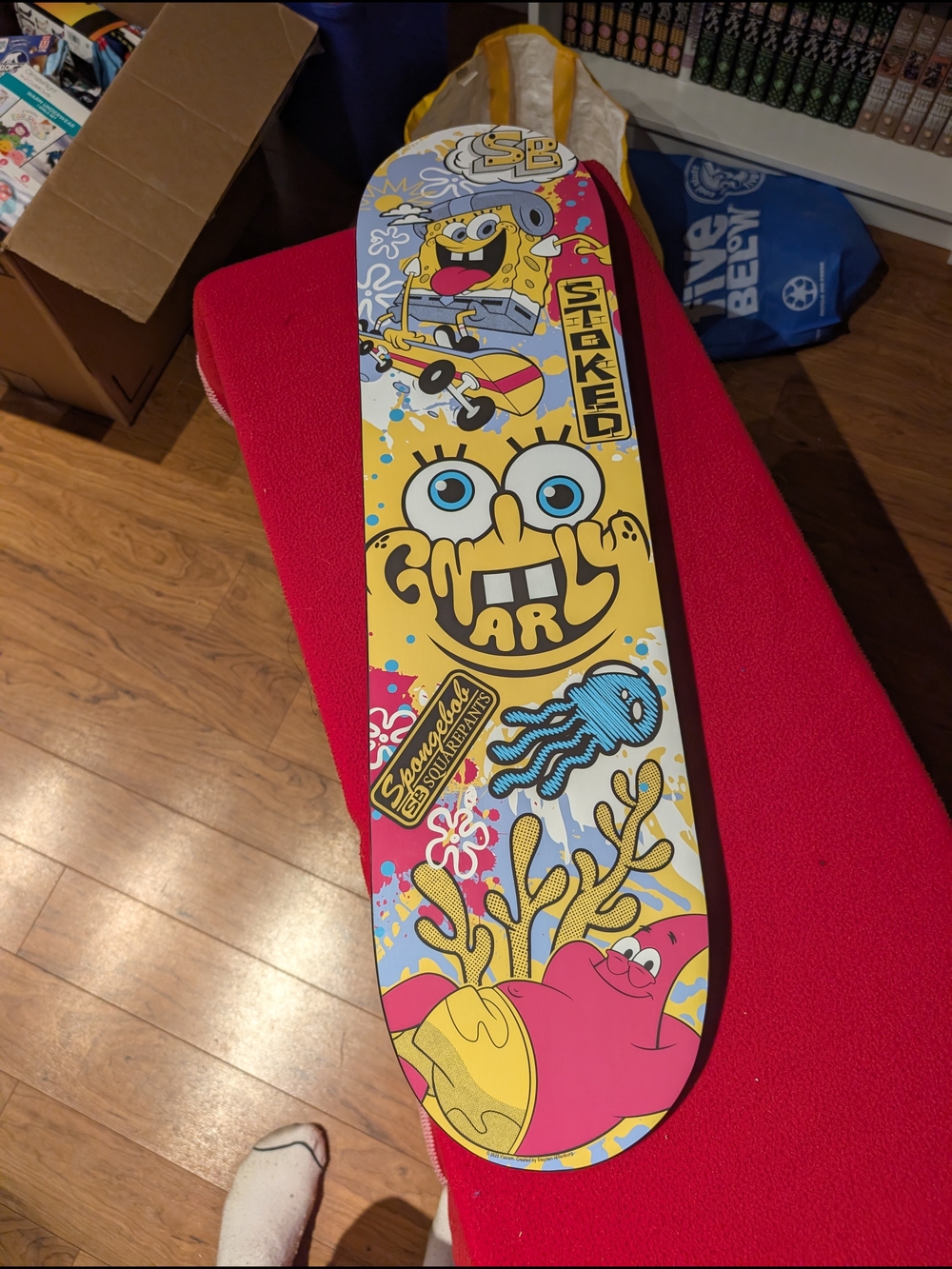 SpongeBob Squarepants Black Decorative Wall Skateboard Plaque